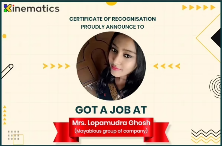 Lopamudra Ghosh Job Placement Certificate